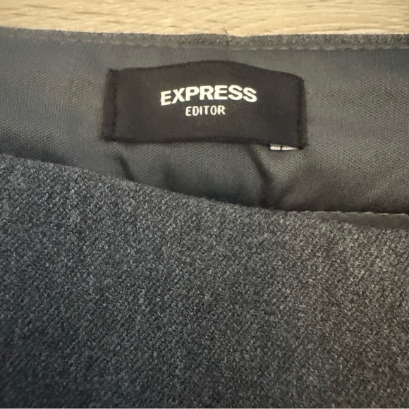 Express Editor 12R Straight Super High Rise Gray Dress Pants Trousers NWT - Picture 3 of 11